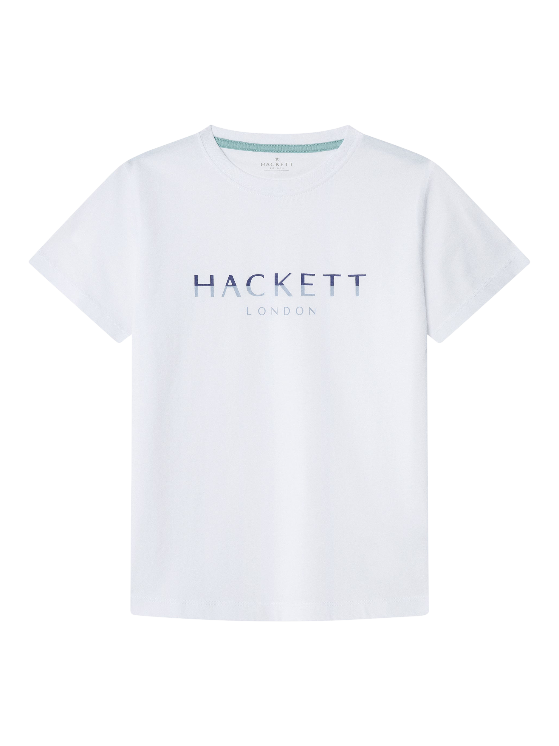 Product image 1 of 4, which shows Hackett London Kids' Cotton Logo Graphic T-Shirt, Optic White, 2 years