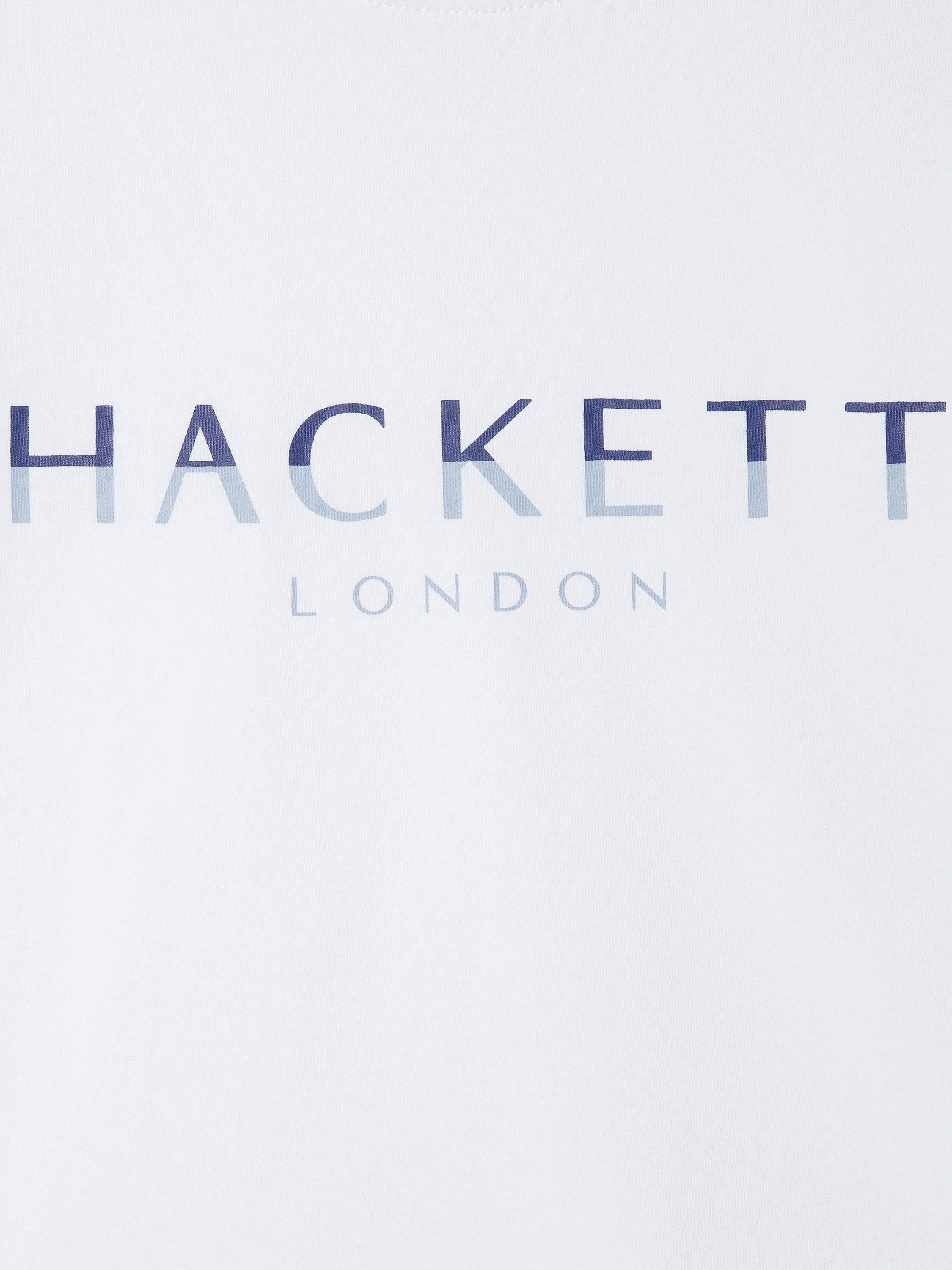 Product image 4 of 4, which shows Hackett London Kids' Cotton Logo Graphic T-Shirt, Optic White, 2 years
