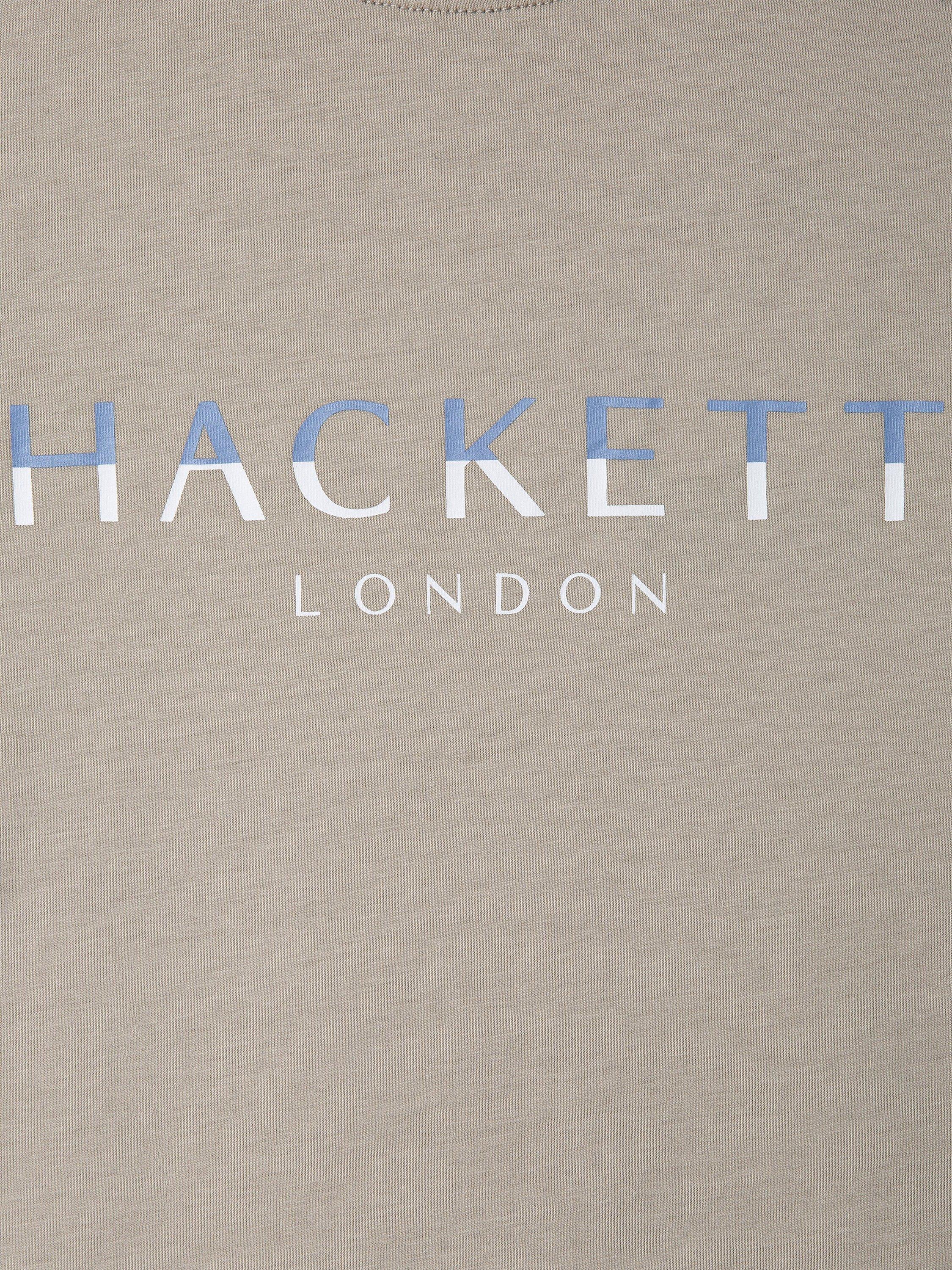 Product image 4 of 4, which shows Hackett London Kids' Cotton Logo Graphic T-Shirt, Pebble Beige, 2 years