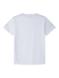 Hackett London Kids' Cotton Floral Logo Print T-Shirt, Optic White, Optic White