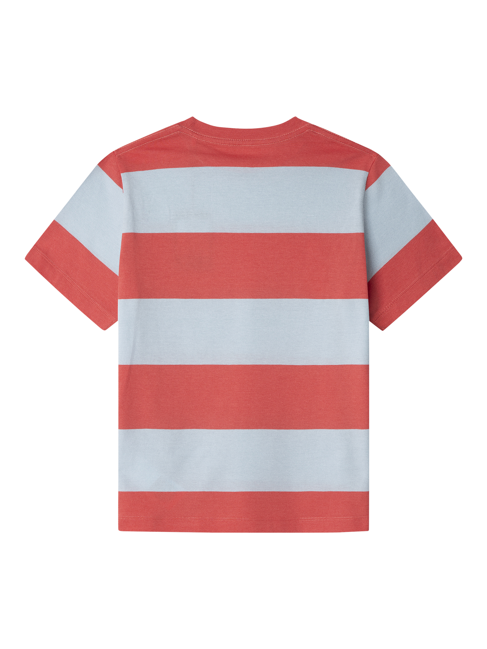 Product image 2 of 4, which shows Hackett London Kids' Cotton Broad Stripe Slim Fit T-Shirt, Coral Pink, 15 years