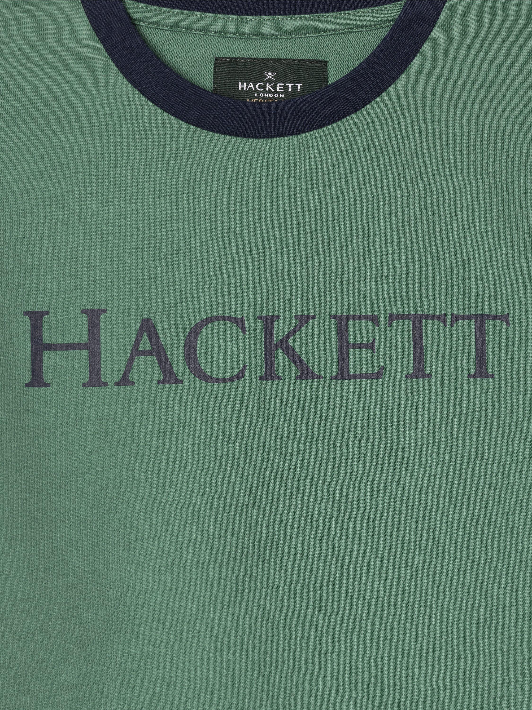 Product image 3 of 3, which shows Hackett London Kids' Heritage Cotton Colour Block T-Shirt, Grass Green, 15 years