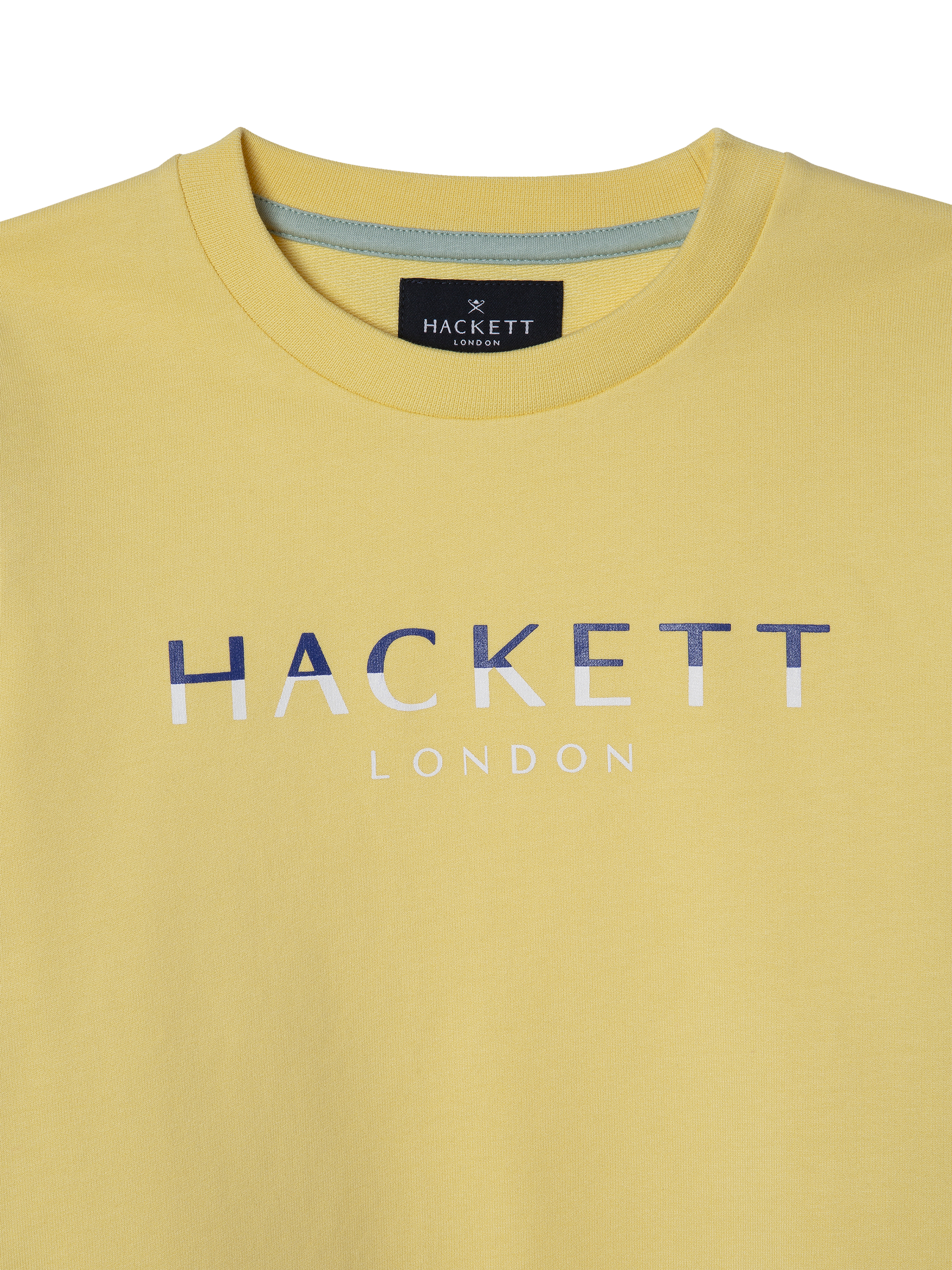 Product image 3 of 4, which shows Hackett London Kids' Cotton Logo Sweatshirt, Soft Yellow, 15 years