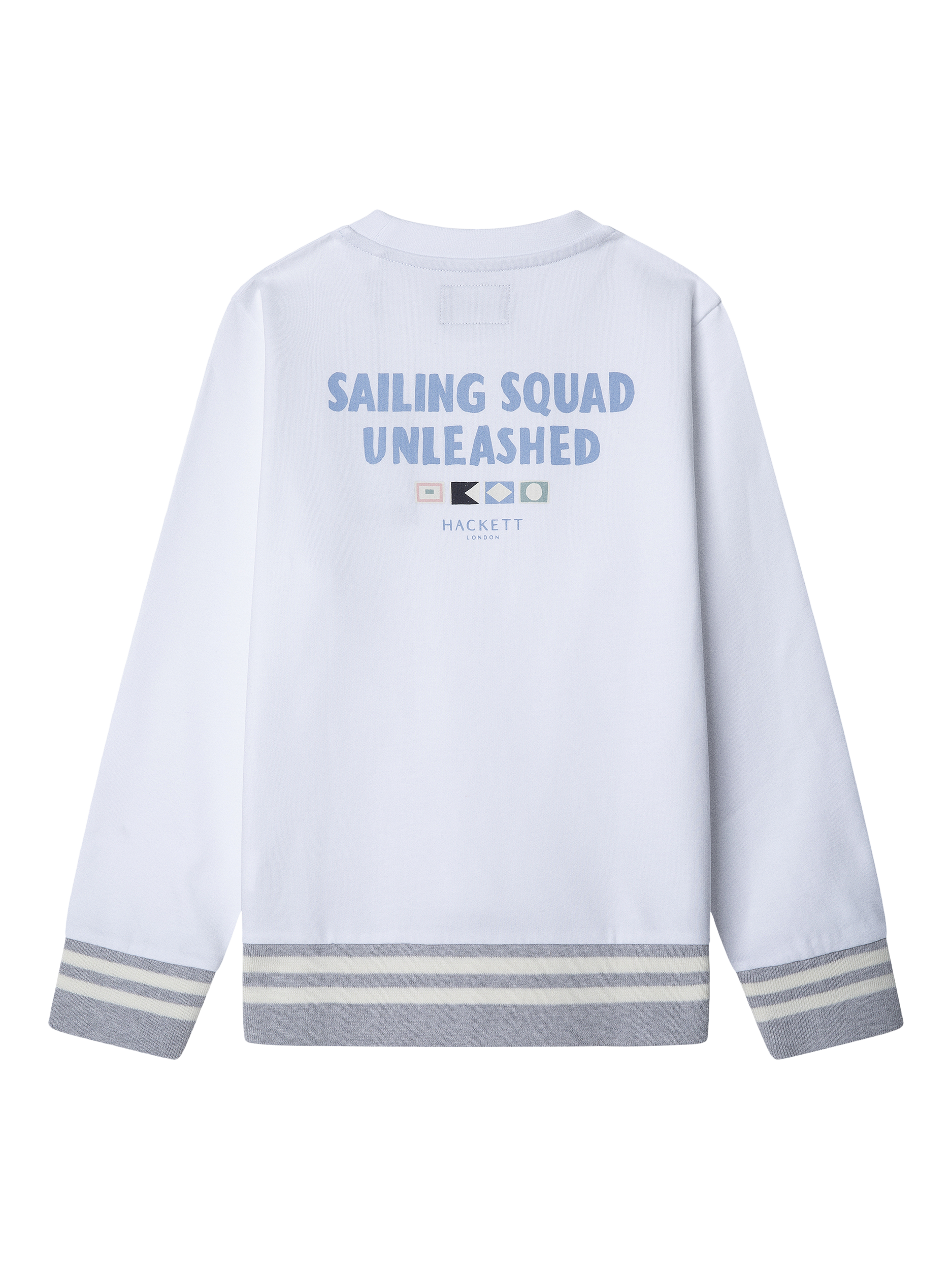 Product image 2 of 4, which shows Hackett London Kids' Cotton Logo Sweatshirt, Optic White, 15 years