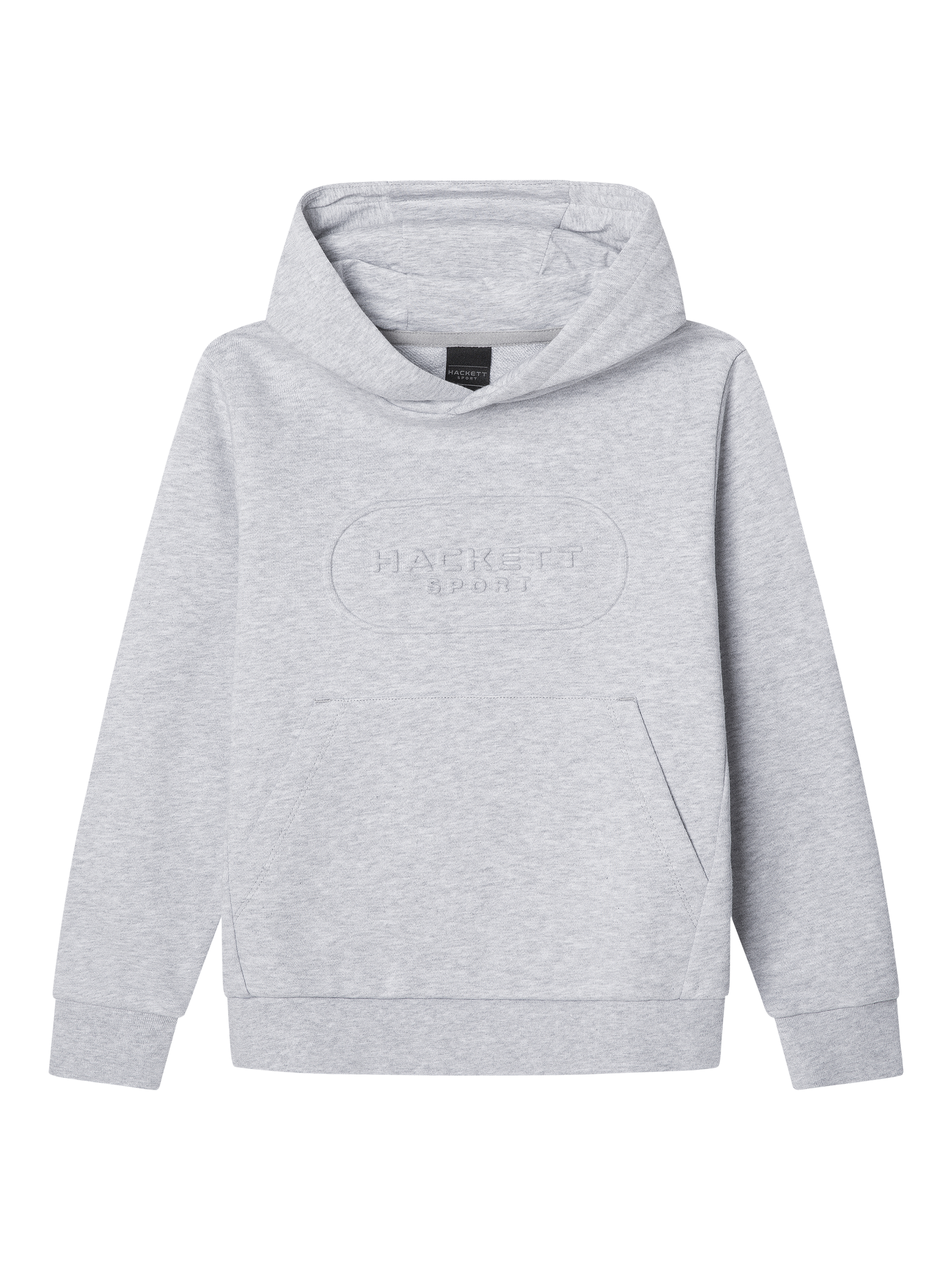 Product image 1 of 4, which shows Hackett London Kids' Sport Cotton Embossed Hoodie, Light Grey, 15 years