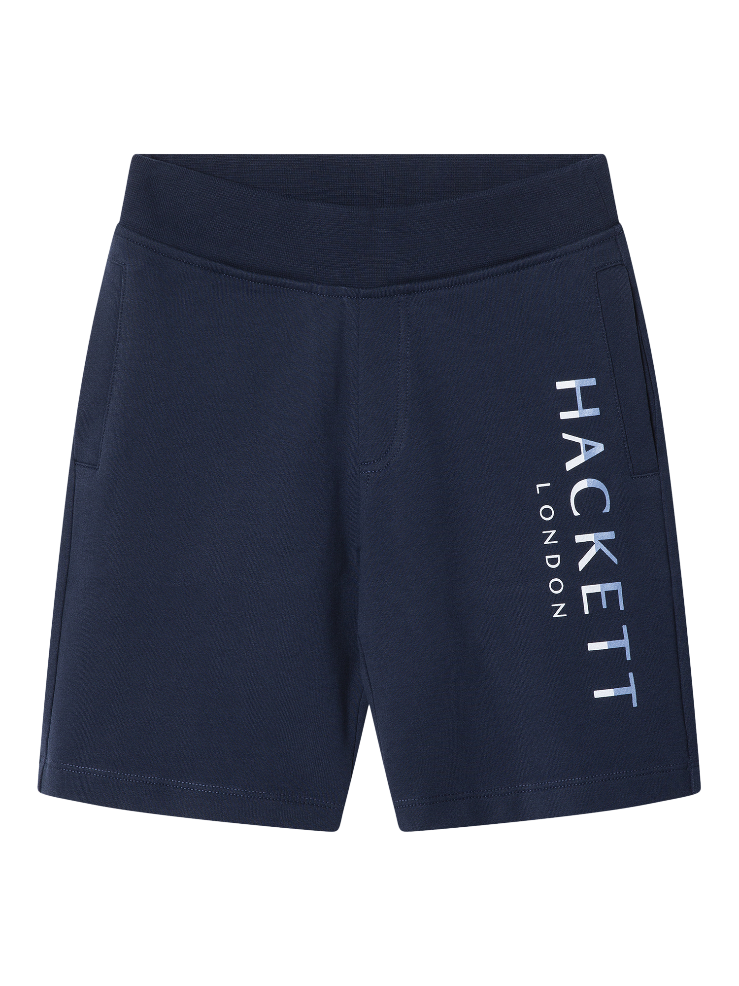 Product image 1 of 4, which shows Hackett London Kids' Cotton Logo Shorts, Ink Blue, 15 years