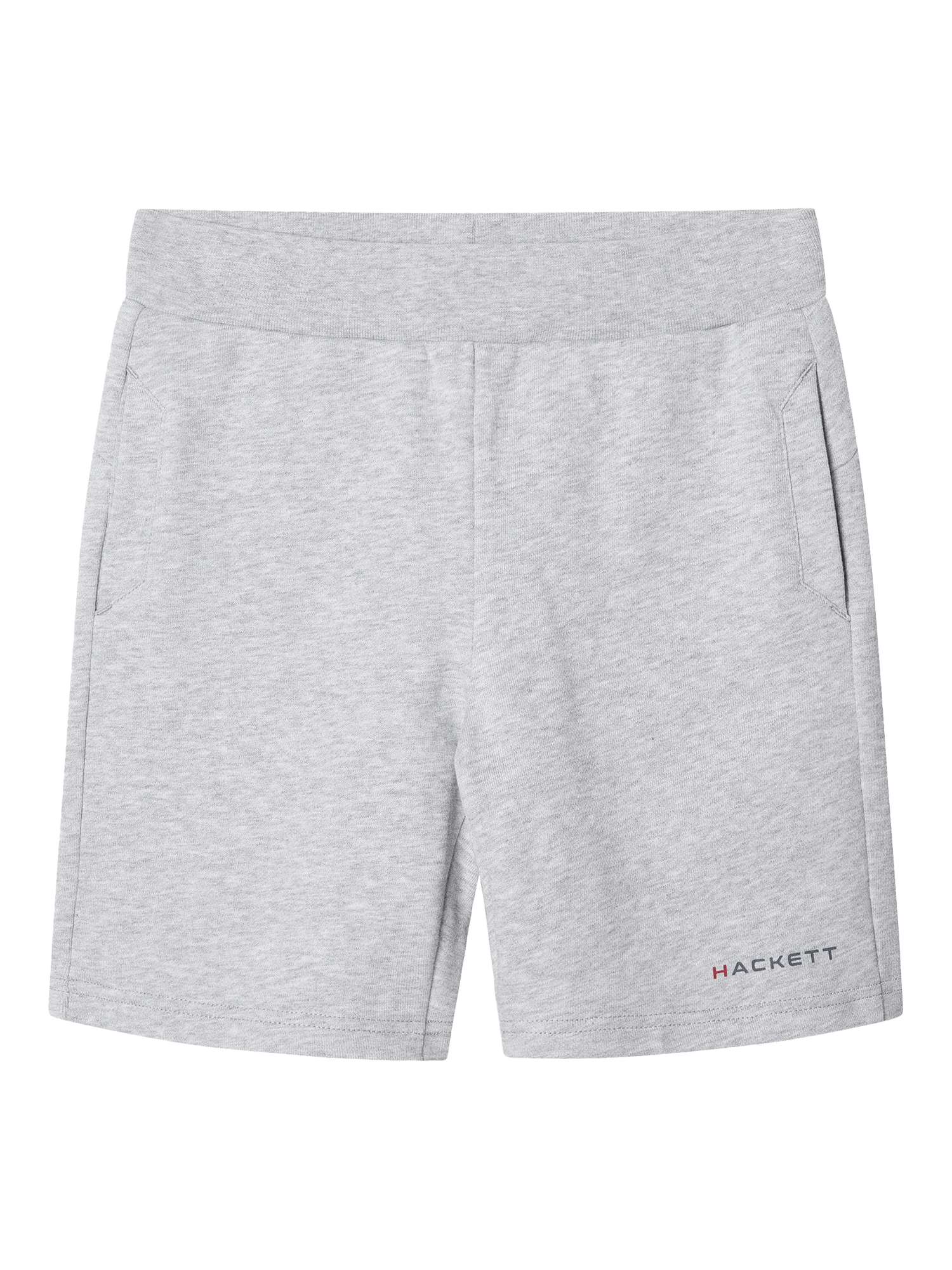 Product image 1 of 4, which shows Hackett London Kids' Cotton Logo Sweat Shorts, Light Grey, 15 years
