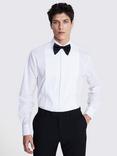 Moss Cotton Regular Fit Pleated Dress Shirt, White
