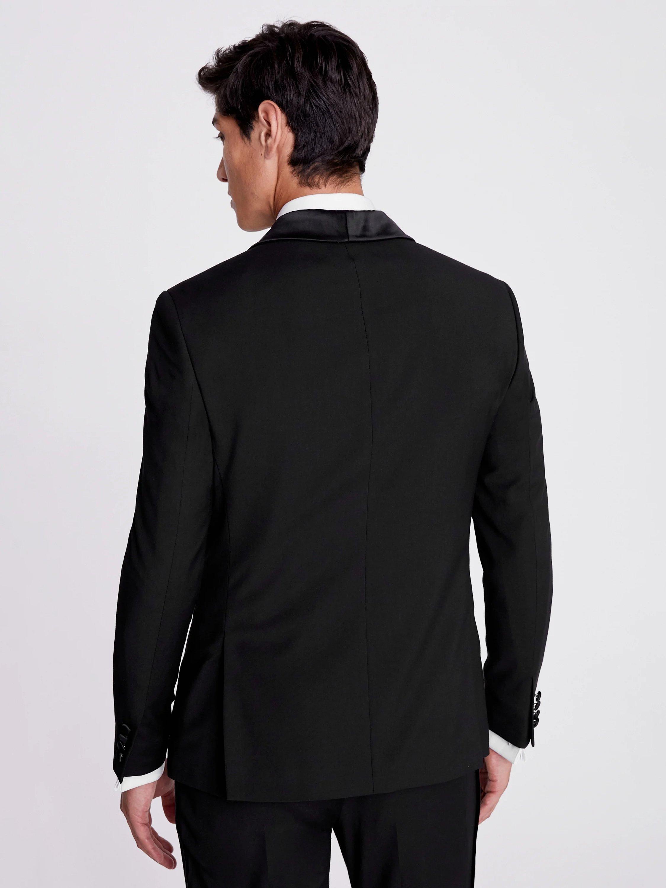 Product image 3 of 5, which shows Moss Slim Fit Shawl Lapel Tuxedo Jacket, Black, 38S