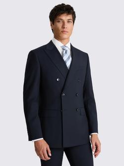 Moss Double-Breasted Performance Suit Jacket, Navy