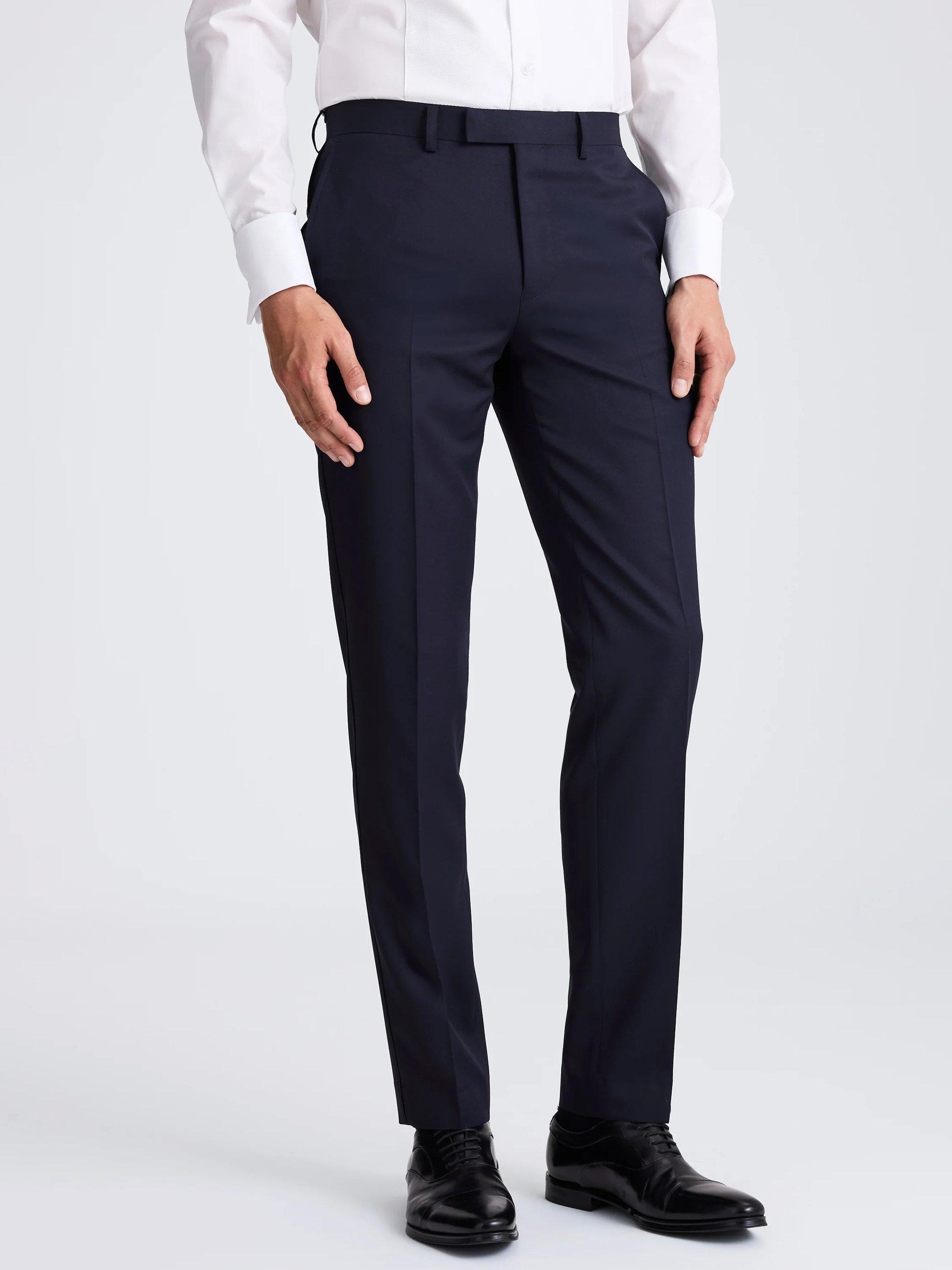 Product image 1 of 3, which shows Moss Tailored Fit Dress Trousers, Midnight, 34L