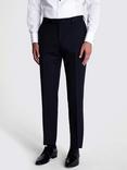 Moss Tailored Fit Cotton Blend DressTrousers, Blue