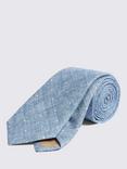 Moss X Bottinelli Silk Dot Tie, Blue