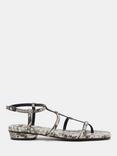 HUSH Strappy Low Heel Leather Sandals, Multi
