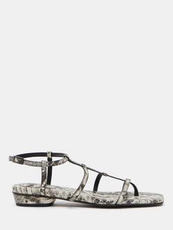 HUSH Strappy Low Heel Leather Sandals, Multi, Multi