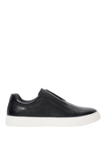 Dune London Trev Leather Laceless Trainers, Black