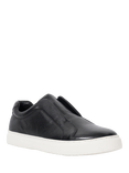 Dune London Trev Leather Laceless Trainers, Black