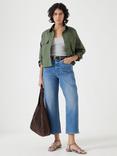 HUSH Cordelia Barrel Leg Jeans, Mid Blue