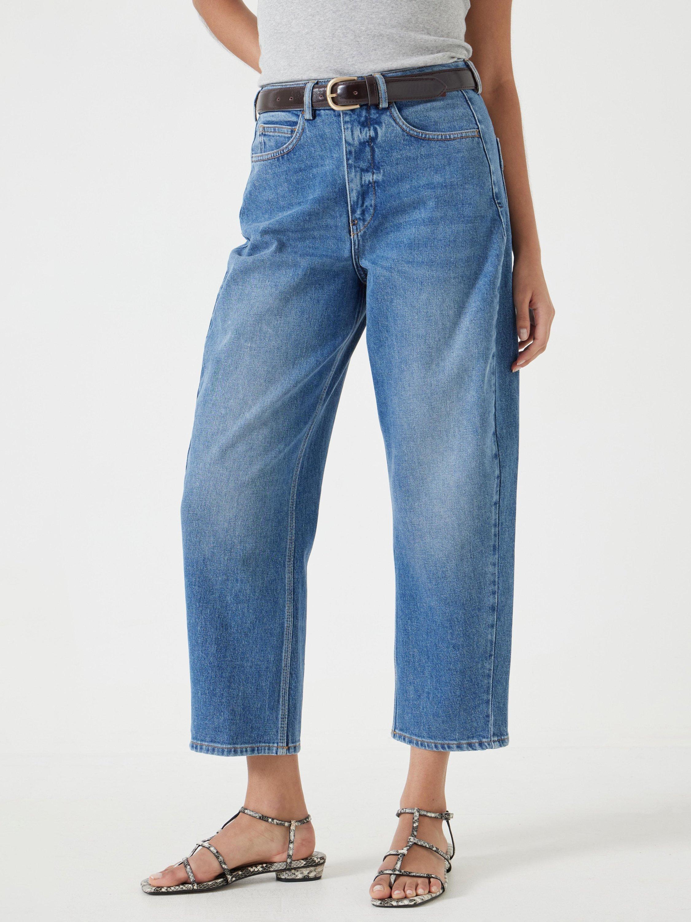 Product image 2 of 5, which shows HUSH Cordelia Barrel Leg Jeans, Mid Blue, 4R