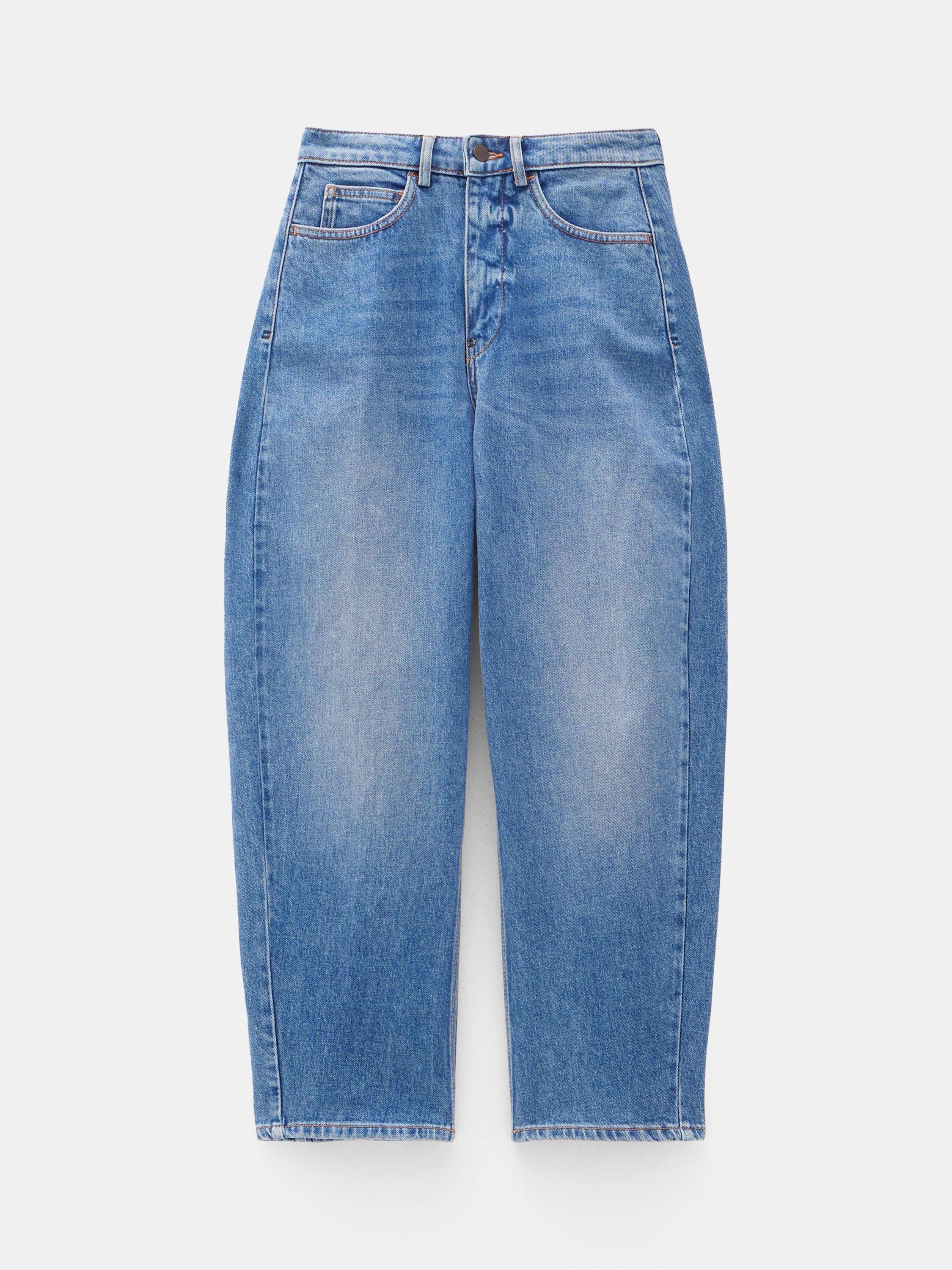 Product image 5 of 5, which shows HUSH Cordelia Barrel Leg Jeans, Mid Blue, 4R