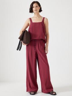 HUSH Stripe Square Neck Tank Top, Red/Maroon - view 2, Red/Maroon