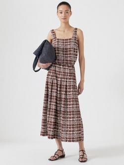 HUSH Square Neck Top, Brown/White - view 2, Brown/White