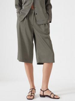 HUSH Mini Geometric Print Bermuda Shorts, Green, Green