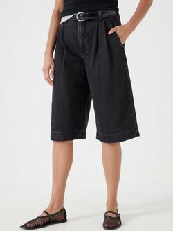 HUSH Lya Bermuda Shorts, Washed Black, Washed Black