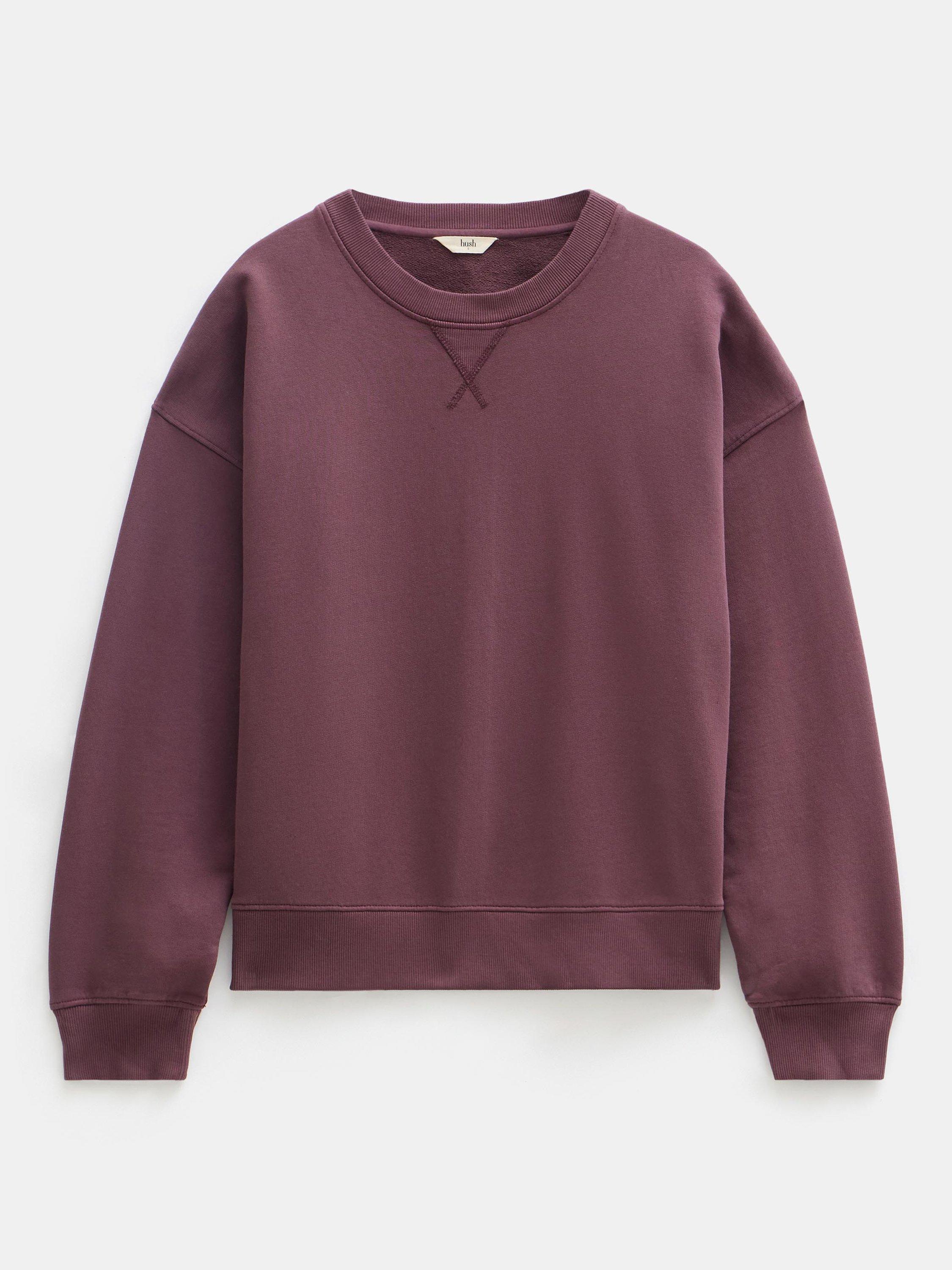 Product image 4 of 5, which shows HUSH Cut Out Back Sweatshirt, Fudge Brown, M