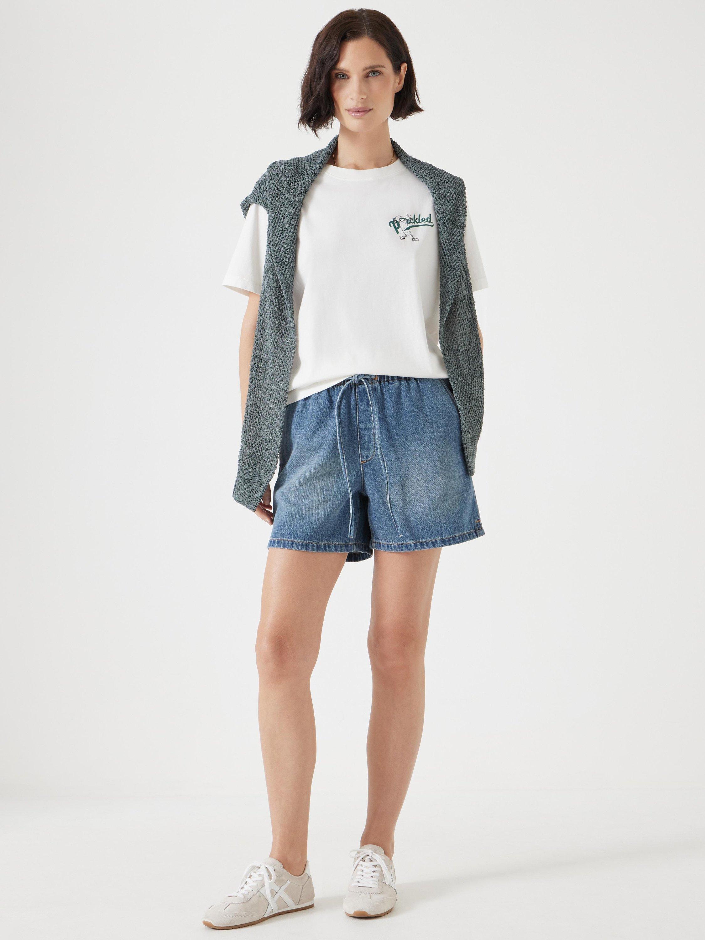 Product image 2 of 5, which shows HUSH Pickled Organic Cotton T-Shirt, Off White, XXS