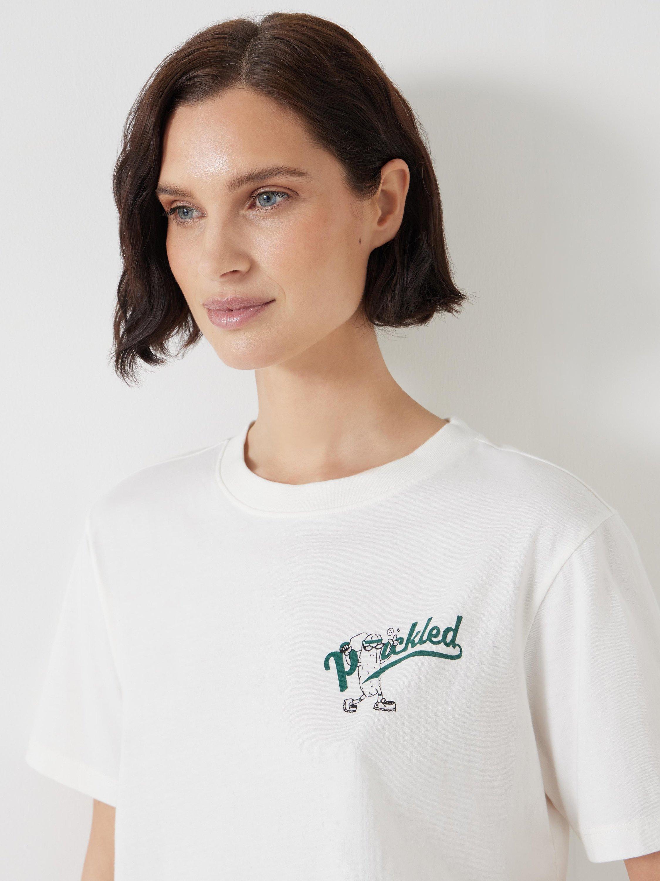 Product image 5 of 5, which shows HUSH Pickled Organic Cotton T-Shirt, Off White, XXS