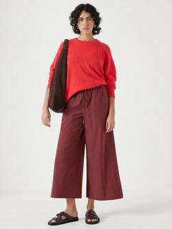 HUSH Melissa Drawstring Trousers, Oxblood Red - view 2, Oxblood Red