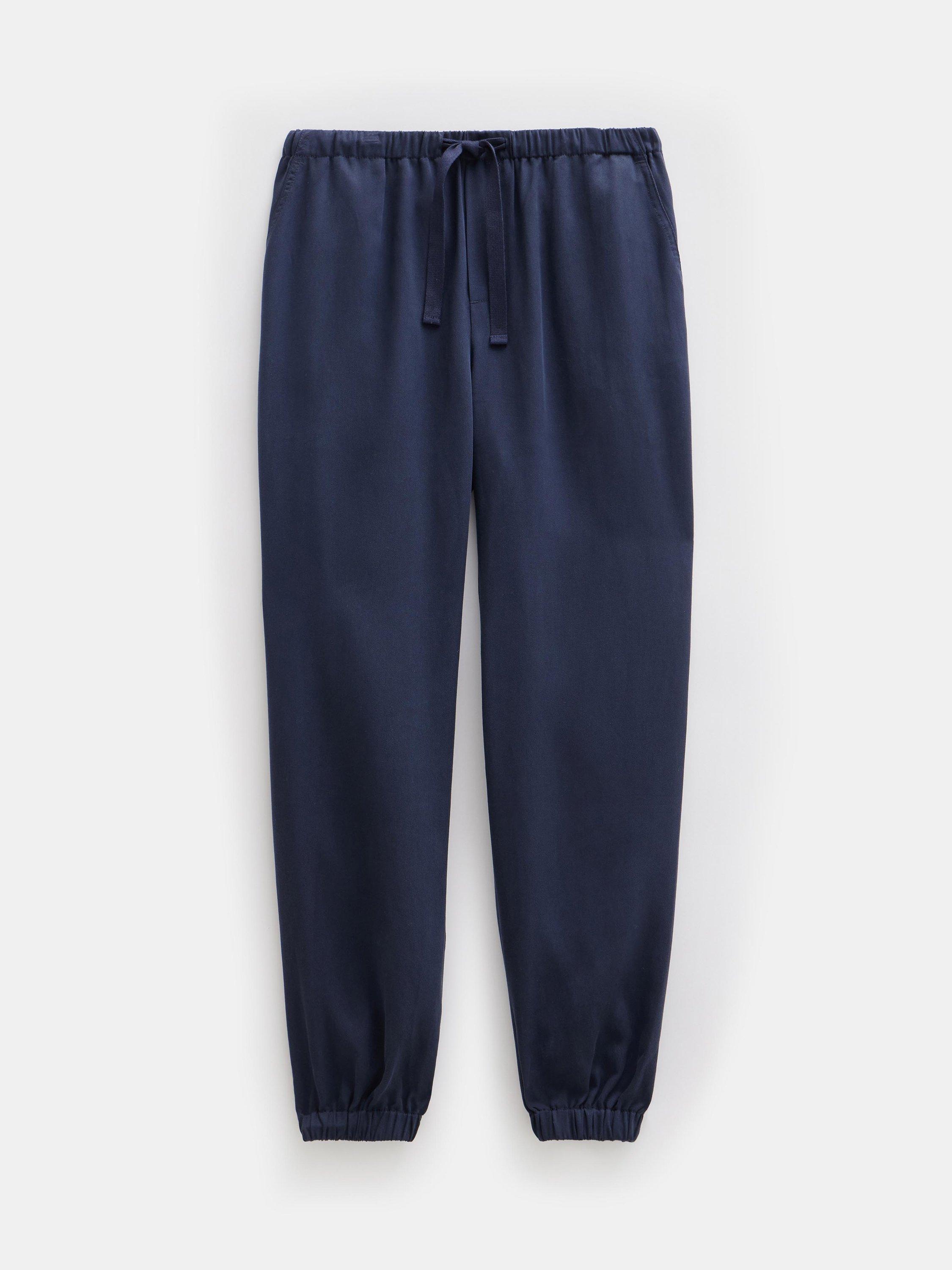 Product image 4 of 6, which shows HUSH Paloma Tencel Tapered Trousers, Dark Navy, 4R