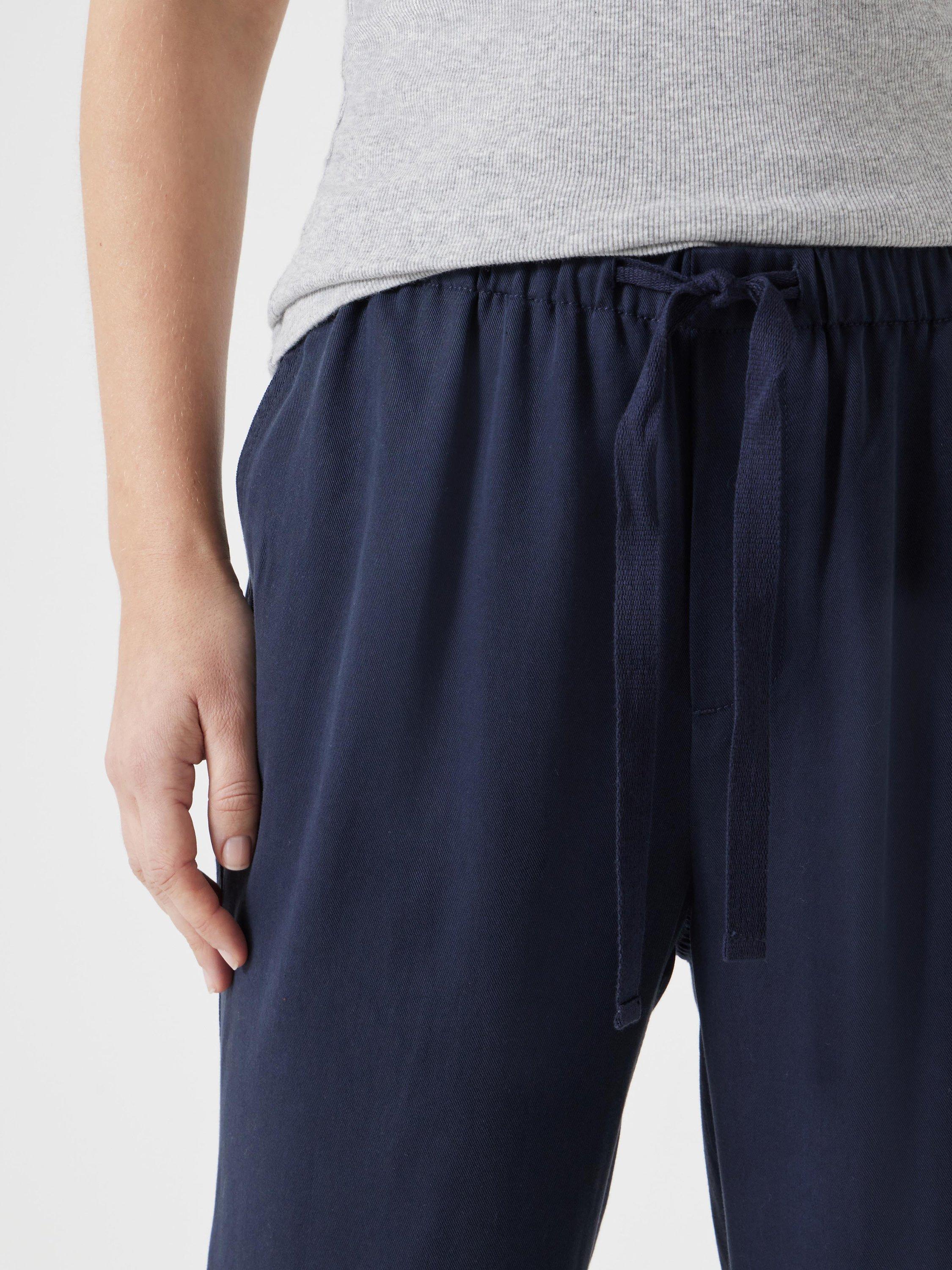Product image 5 of 6, which shows HUSH Paloma Tencel Tapered Trousers, Dark Navy, 4R