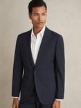 Reiss Dream Wool Blend Slim Fit Single-Breasted Blazer, Bright Blue