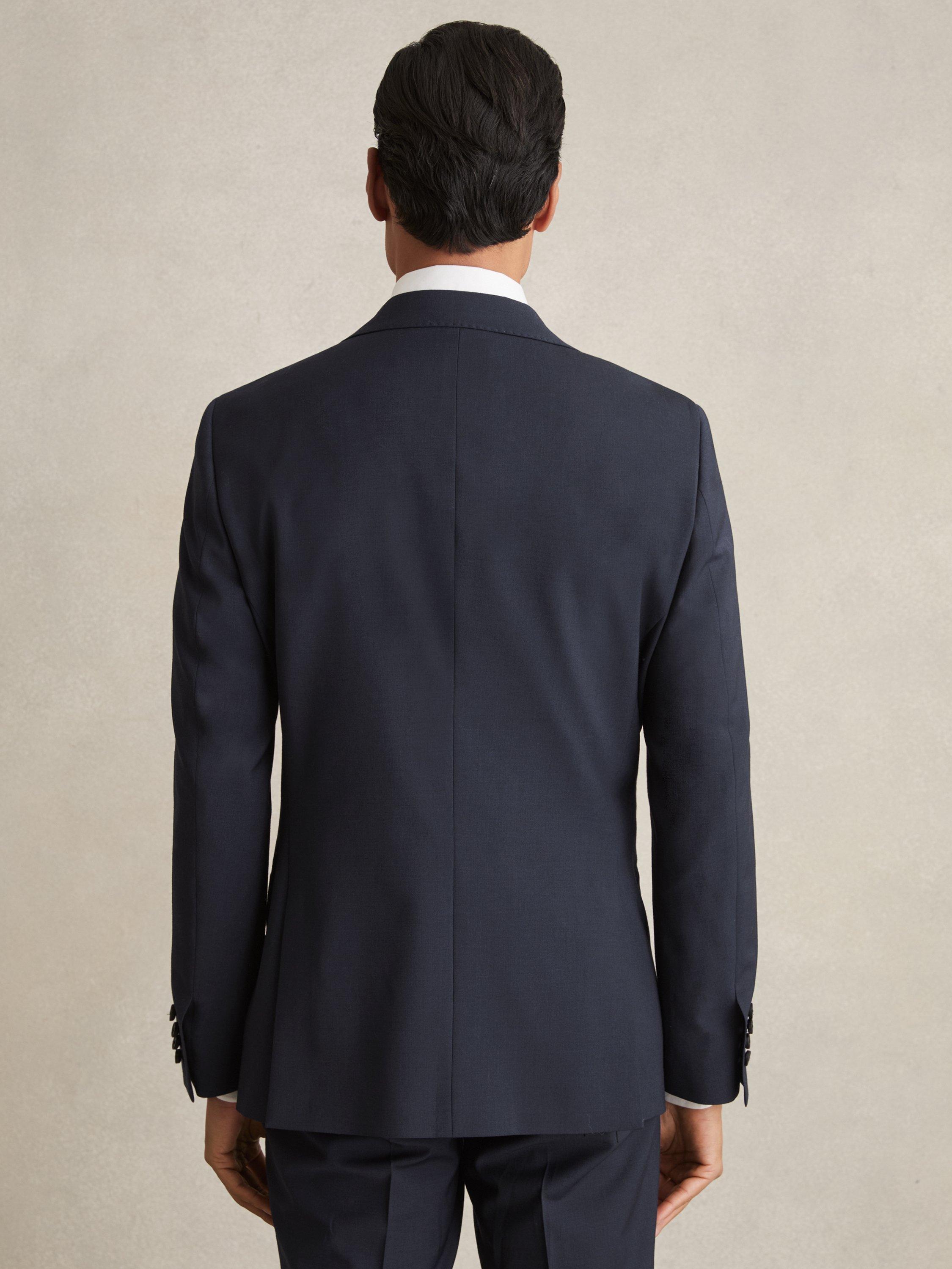 Product image 2 of 5, which shows Reiss Dream Wool Blend Slim Fit Single-Breasted Blazer, Bright Blue, 40