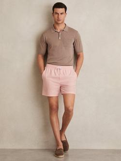 Reiss Cliff Elasticated Swim Shorts, Pink