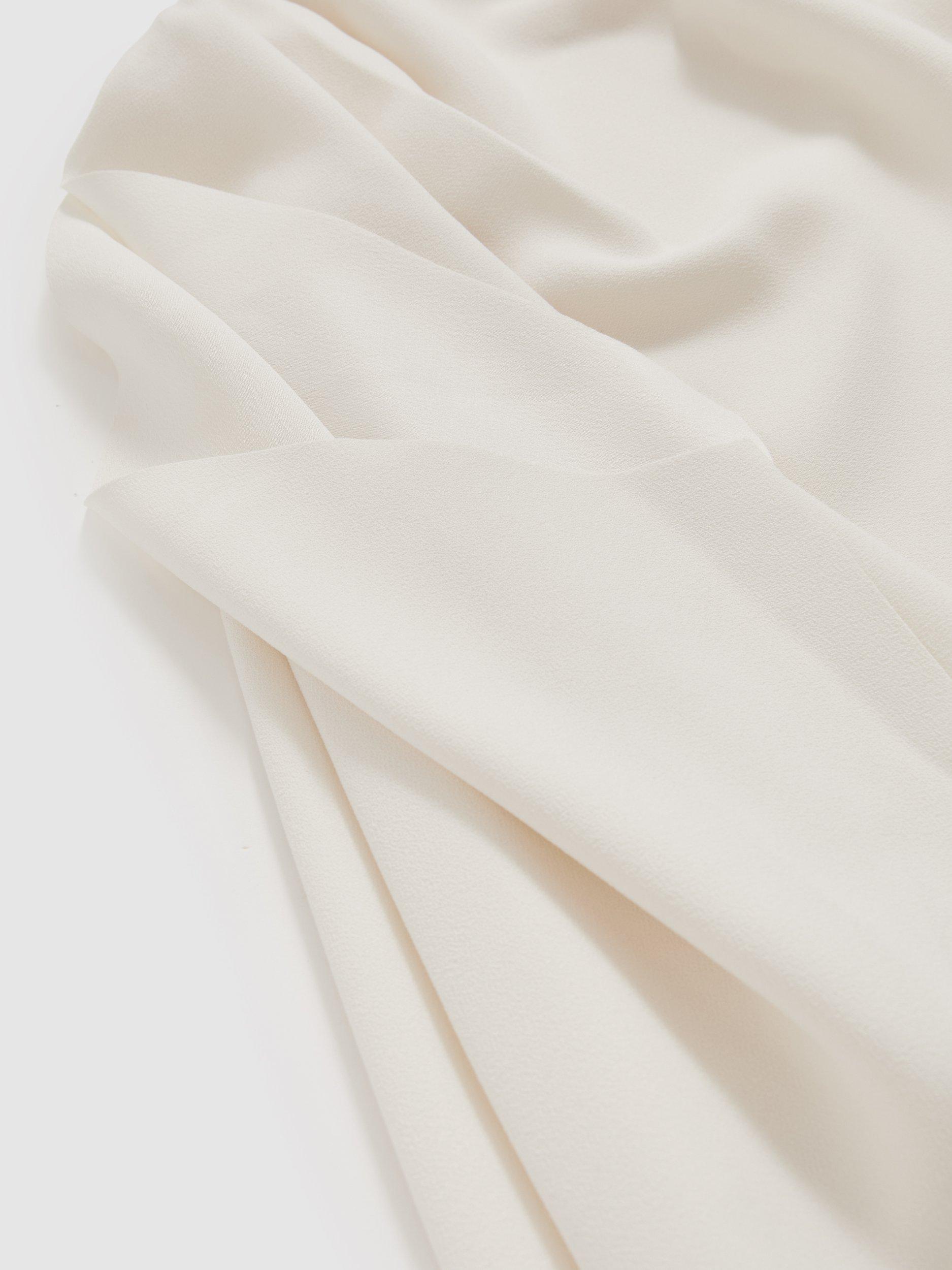 Product image 2 of 5, which shows Reiss Ellery Drape Asymmetric Dress, Ivory, 6