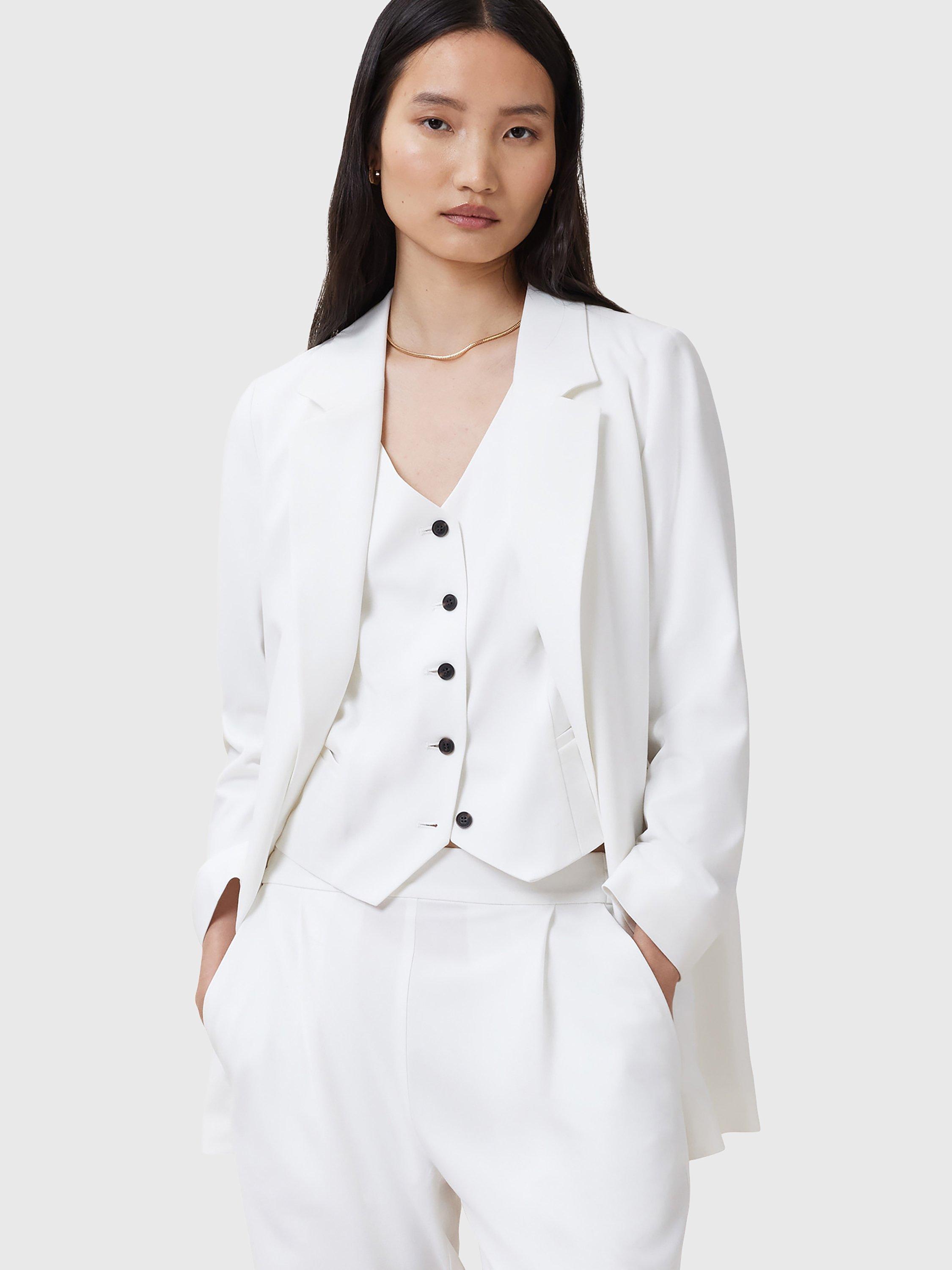 Product image 6 of 8, which shows AllSaints Aleida Tri Waistcoat, White, 10