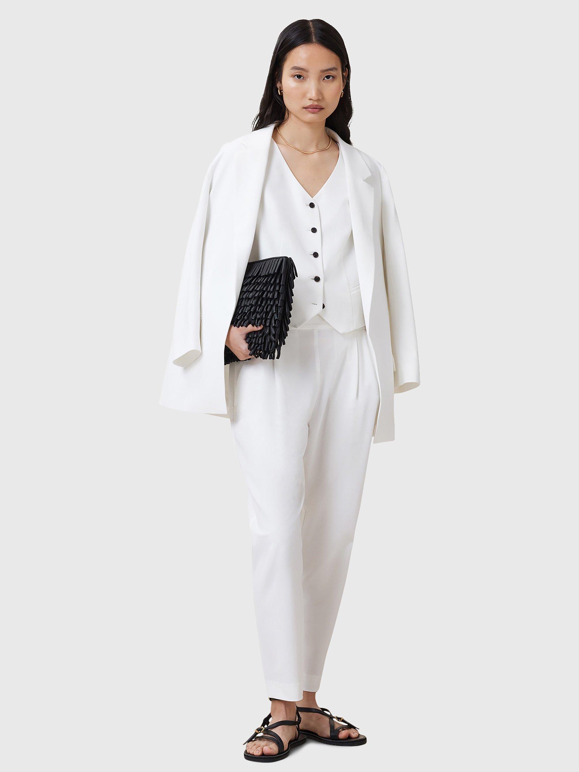 Product image 8 of 8, which shows AllSaints Aleida Tri Waistcoat, White, 10