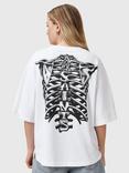 AllSaints Anatomica Ribcage Graphic T-Shirt, White