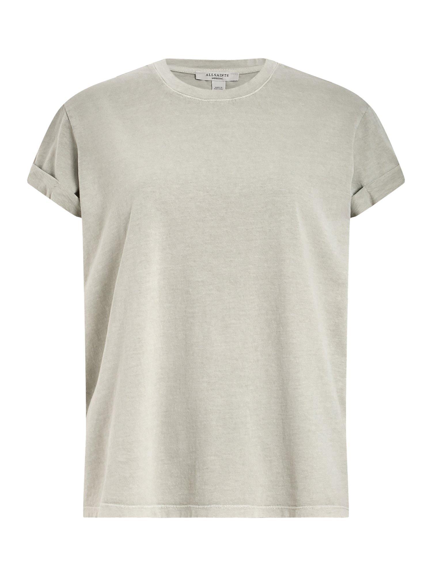 Product image 4 of 7, which shows AllSaints Anna Crew Neck T-Shirt, Light Green, Light Green, S