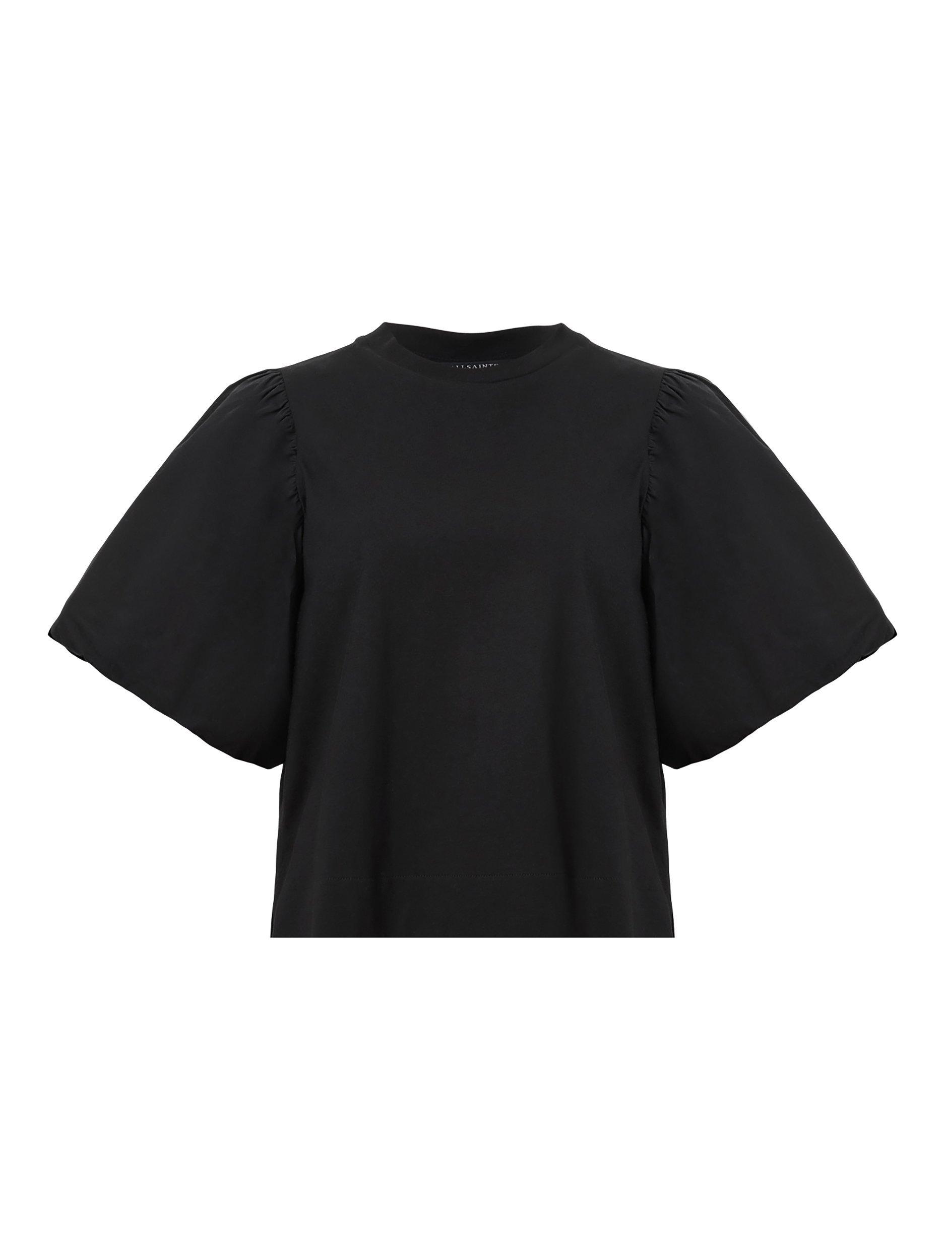 Product image 4 of 7, which shows AllSaints Jess Pure Organic Cotton T-Shirt, Black, L