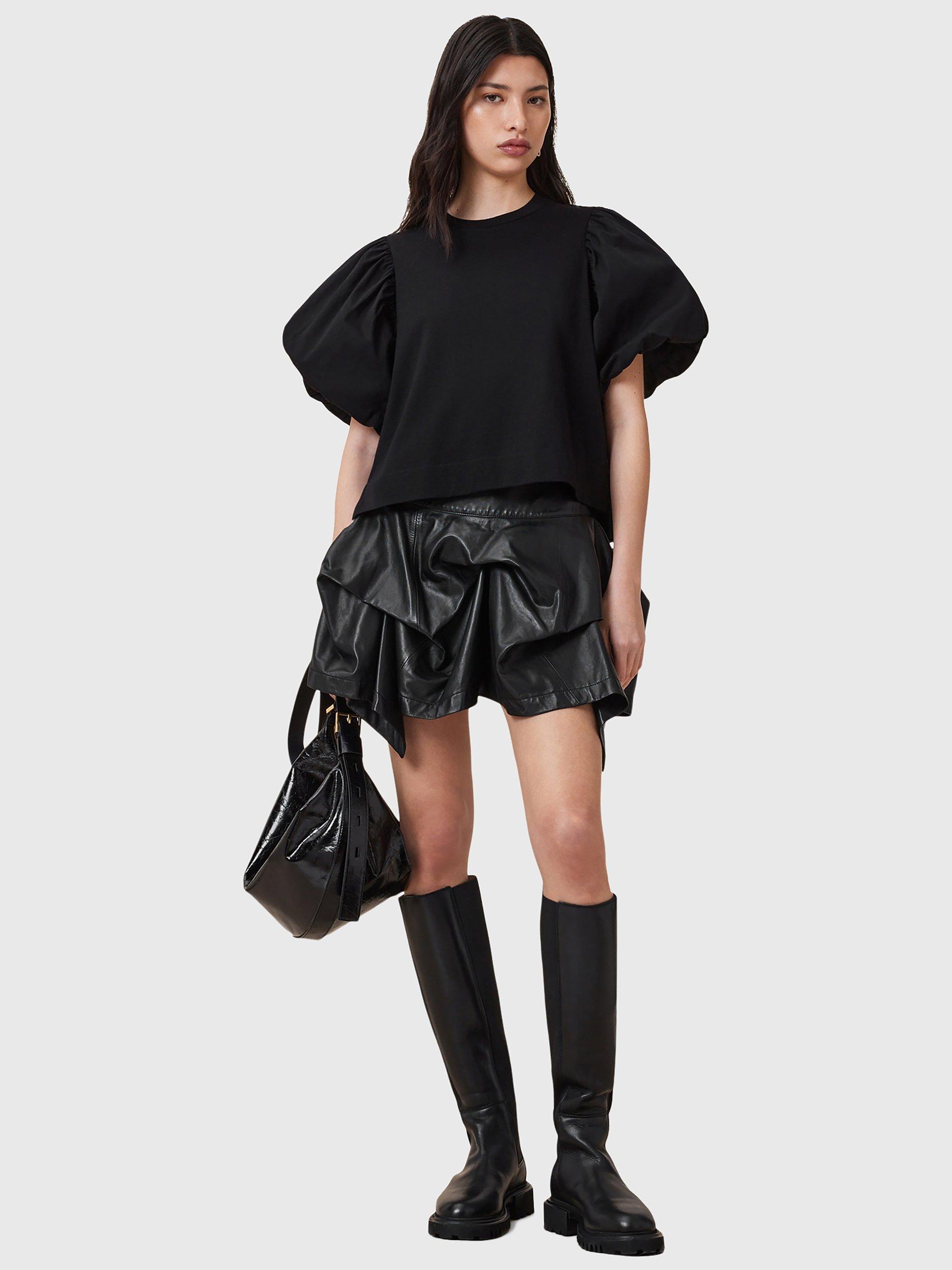 Product image 7 of 7, which shows AllSaints Jess Pure Organic Cotton T-Shirt, Black, L