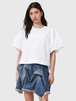 AllSaints Jess Pure Organic Cotton T-Shirt, Optic White