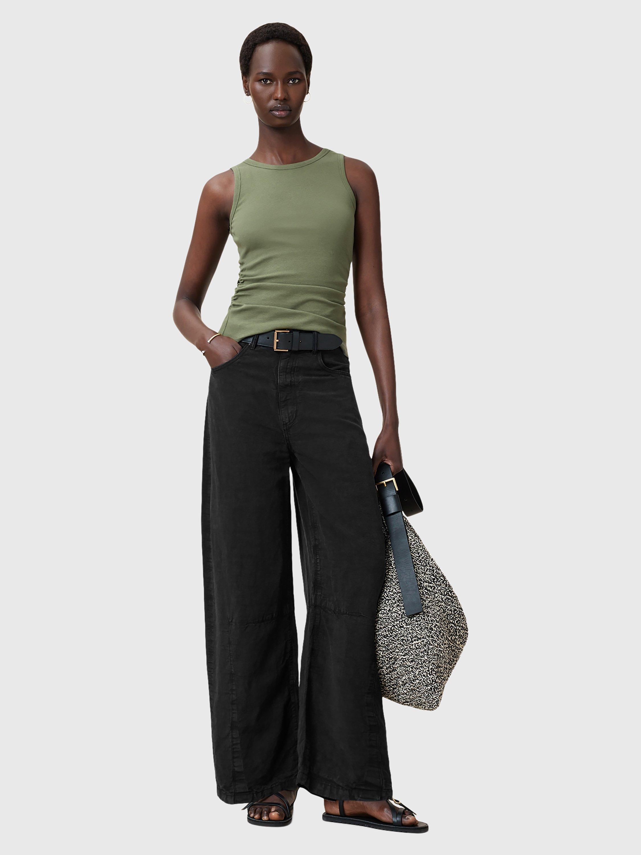 Product image 8 of 8, which shows AllSaints Katarina Organic Cotton Rich Tank Top, Grass Green, L