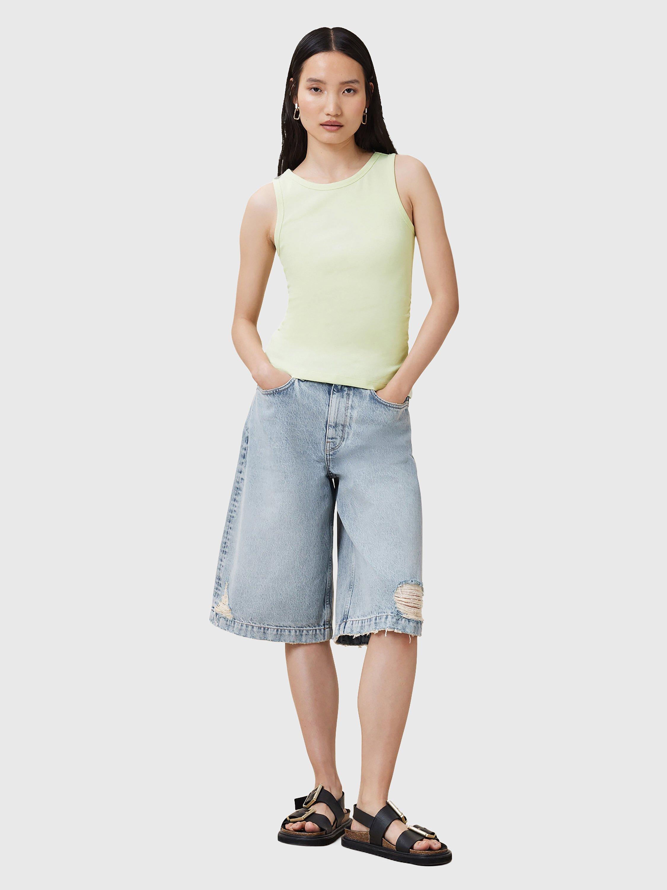 Product image 3 of 8, which shows AllSaints Katarina Tank Top, Jade Green, L