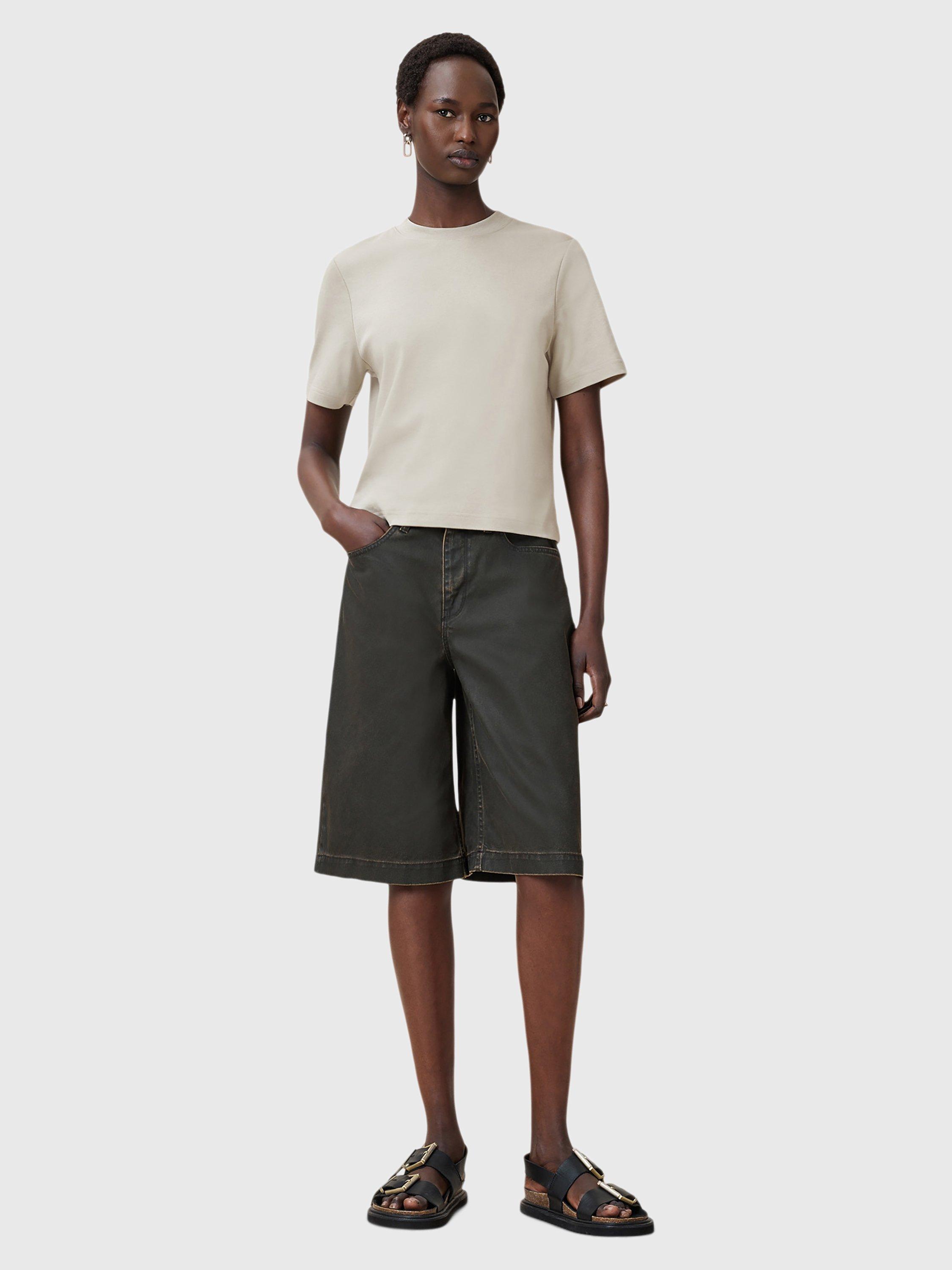 Product image 3 of 7, which shows AllSaints Lisa Crew Neck T-Shirt, Abbey Stone Green, XS