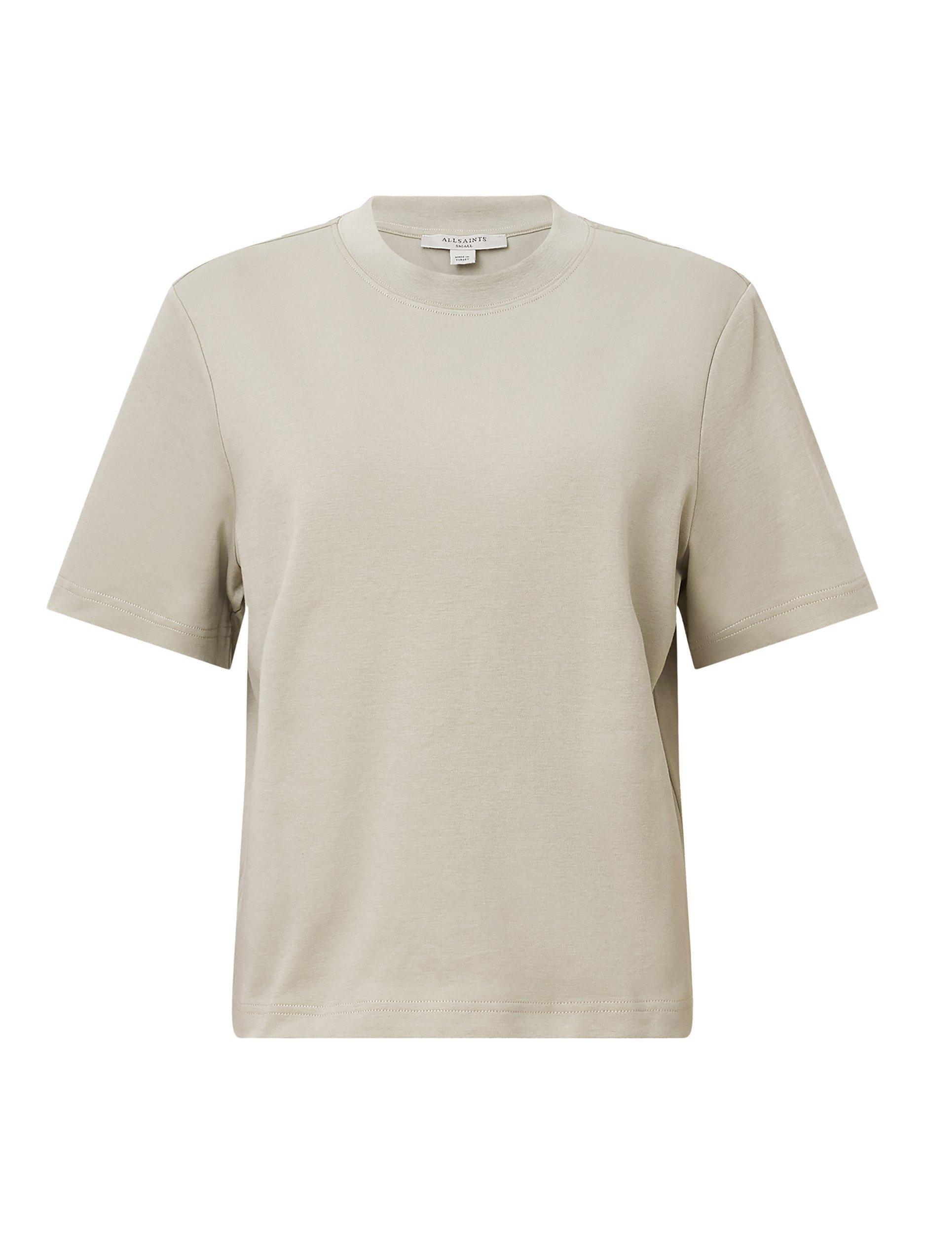 Product image 4 of 7, which shows AllSaints Lisa Crew Neck T-Shirt, Abbey Stone Green, XS