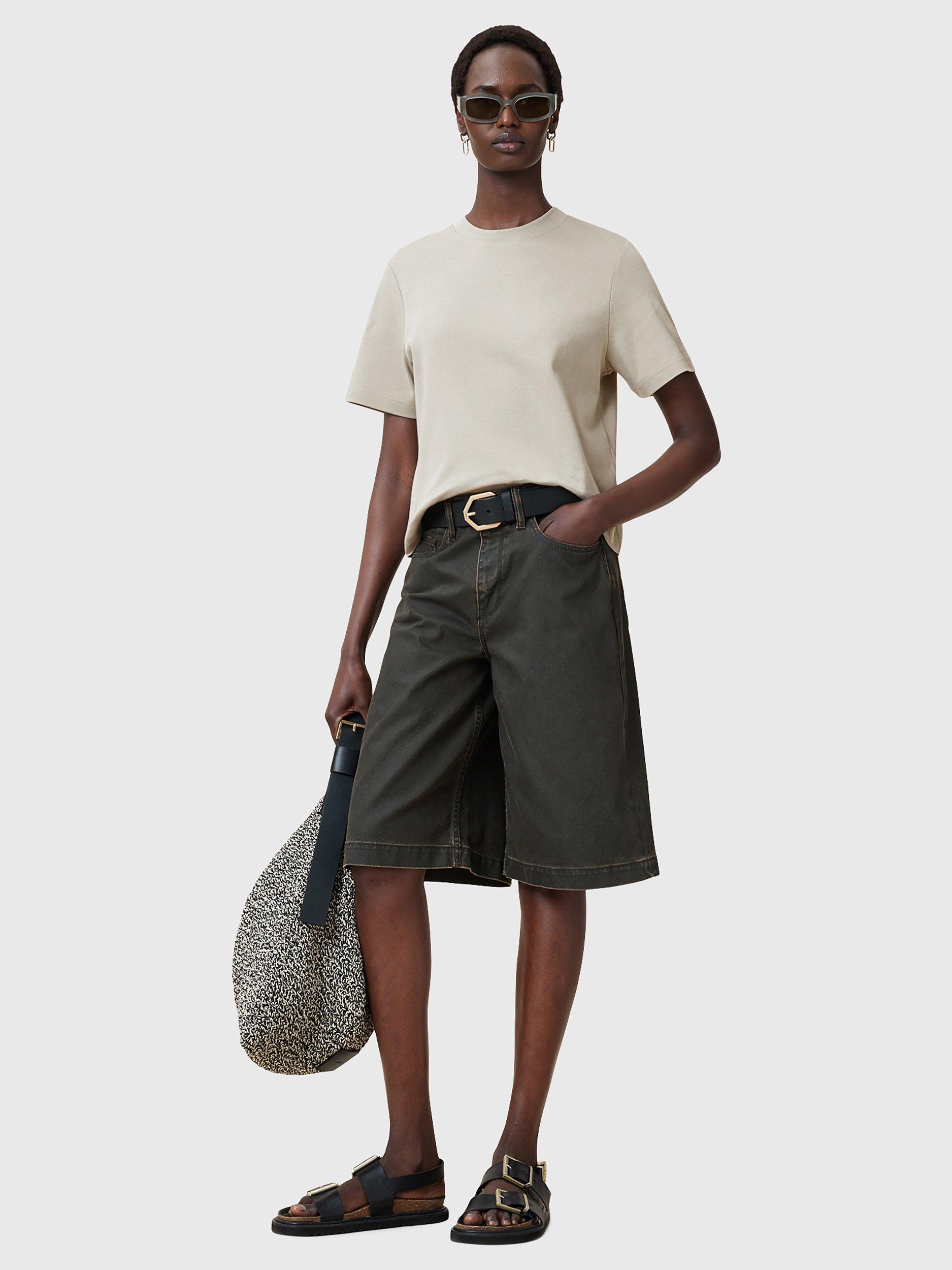 Product image 5 of 7, which shows AllSaints Lisa Crew Neck T-Shirt, Abbey Stone Green, XS